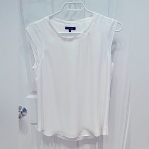 R&W & CO Cap sleeve white blouse size small